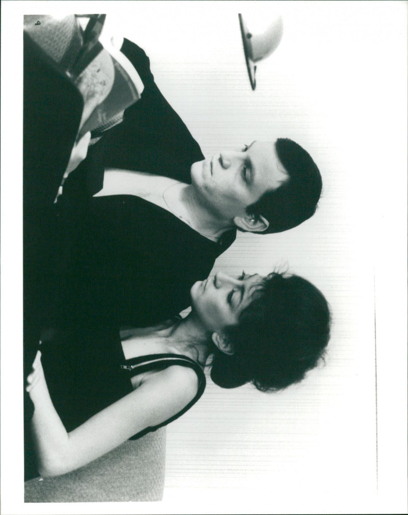 TchÃ©ky Karyo as Remi with Pascale Ogier as Louise in 1984's film "Full Moon in Paris" - Vintage Photograph