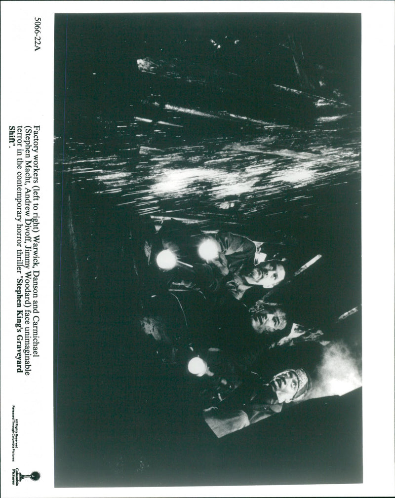 Graveyard Shift scene cast. - Vintage Photograph