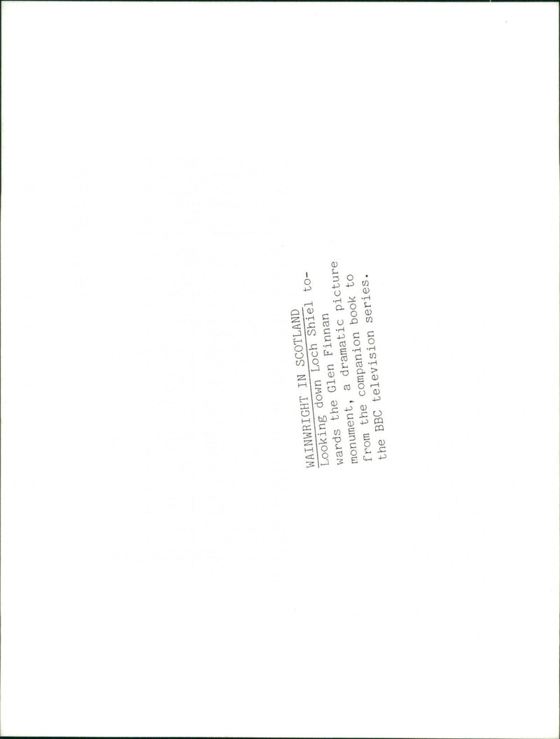 Looking down Loch Shiel towards the Glen Finnan monument - Vintage Photograph