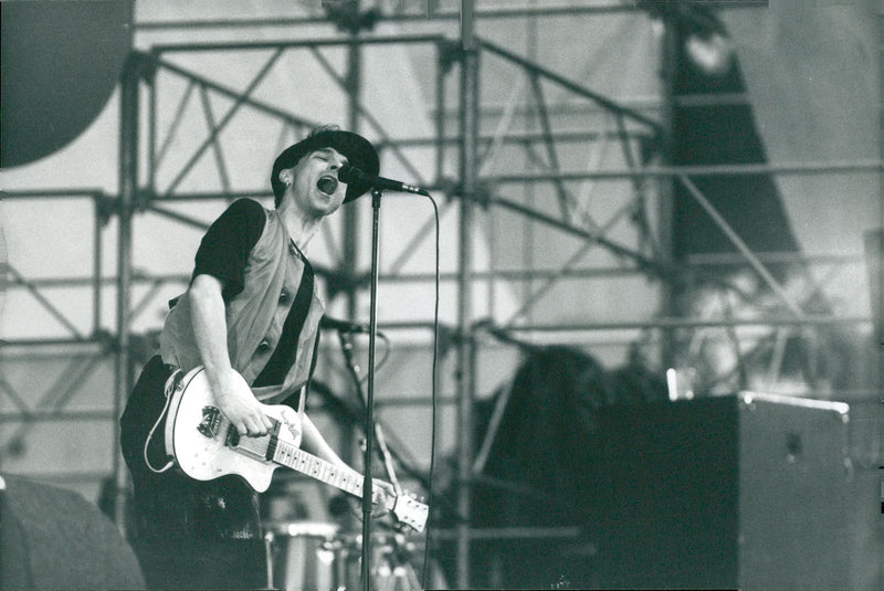 Joakim ThÃ¥strÃ¶m during a concert at the Maritime Museum - Vintage Photograph