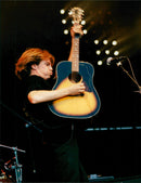 Concert picture on Joey Tempest taken at an unknown gig. - Vintage Photograph