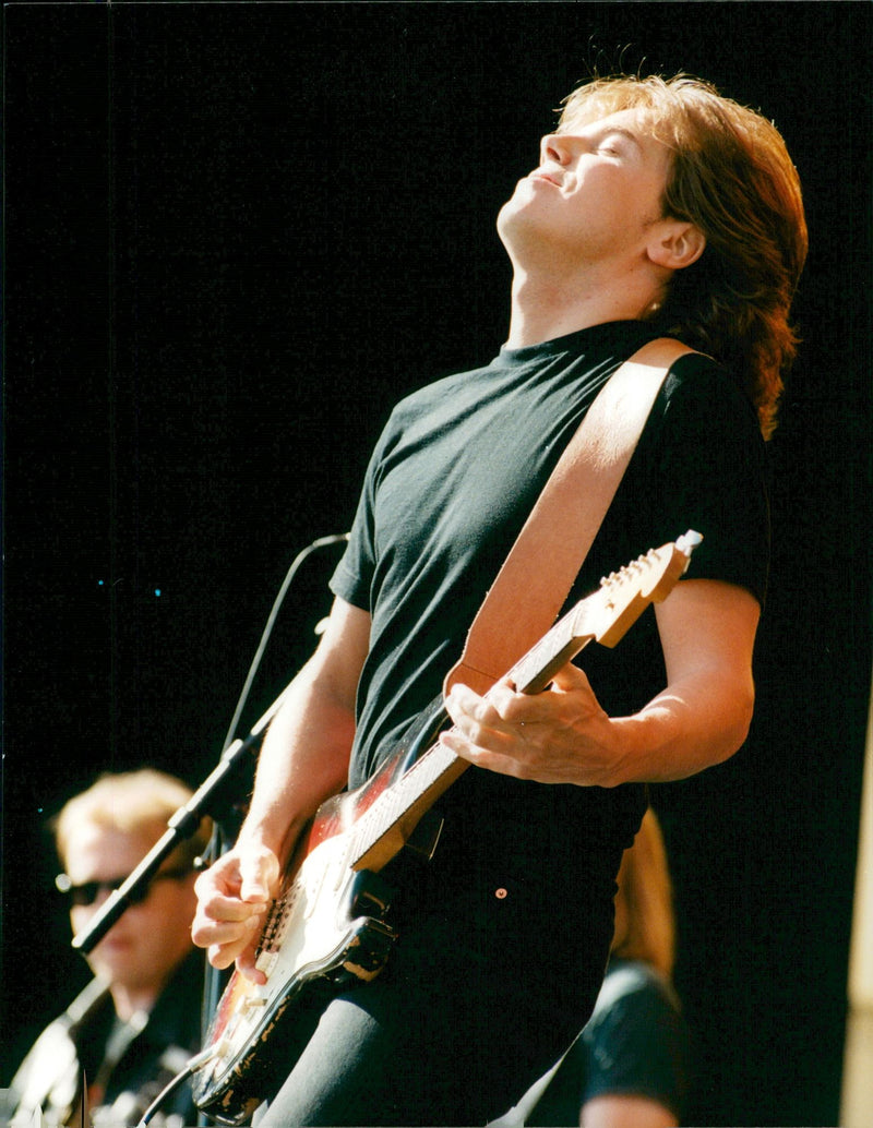 Concert picture on Joey Tempest taken at an unknown gig. - Vintage Photograph