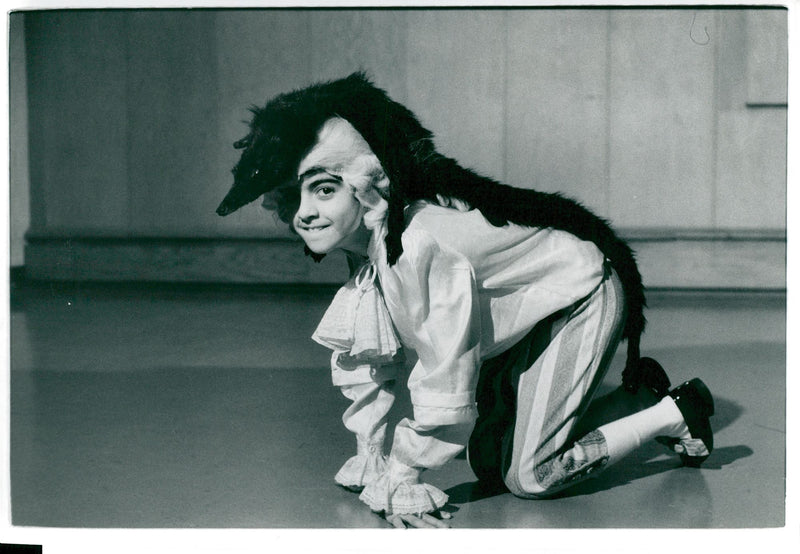 A little boy plays Mozart when Barnparaden celebrates the champion&#39;s birthday in Stockholm&#39;s concert hall - Vintage Photograph