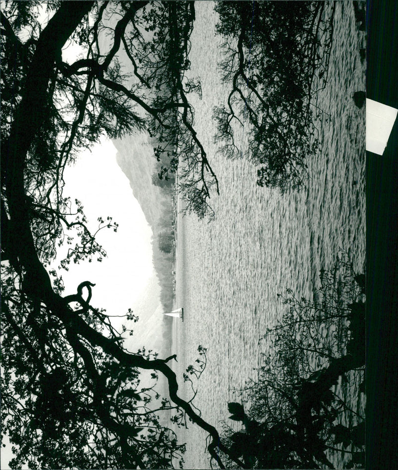 Sailing on Ullswater, Lake District. - Vintage Photograph