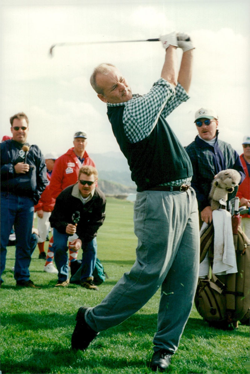 Bill Murray actor is playing golf - Vintage Photograph