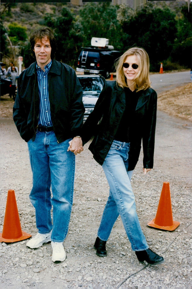 Scriptwriter David E. Kelley along with his wife Michelle Pfeiffer - Vintage Photograph