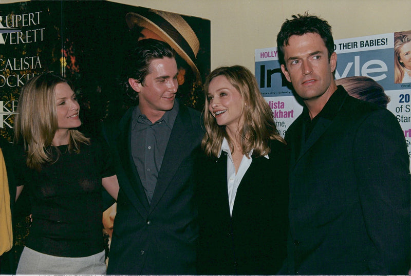 The actors from the movie A Midsummer Nights Dream at the premiere in LA. From left Michelle Pfeiffer, Christian Bale, Calista Flockhart and Rupert Everett - Vintage Photograph