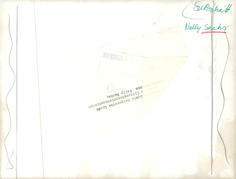 Författaren Nelly Sachs - Vintage Photograph