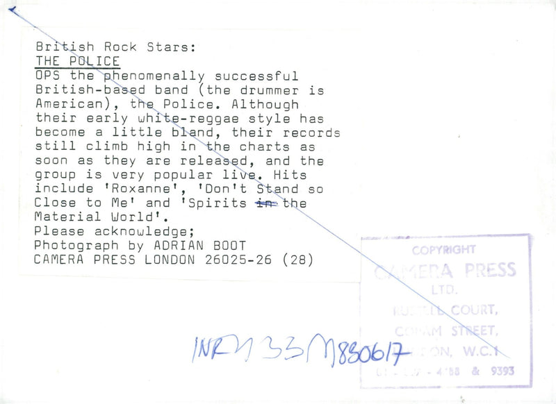 The Police - Vintage Photograph