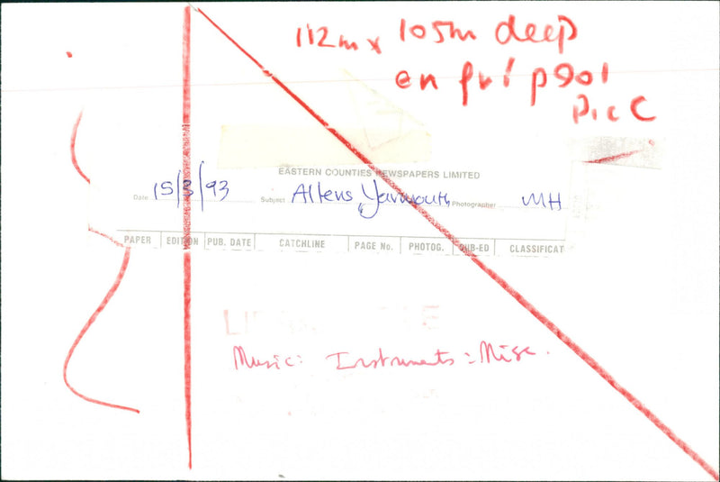 Music instruments. - Vintage Photograph