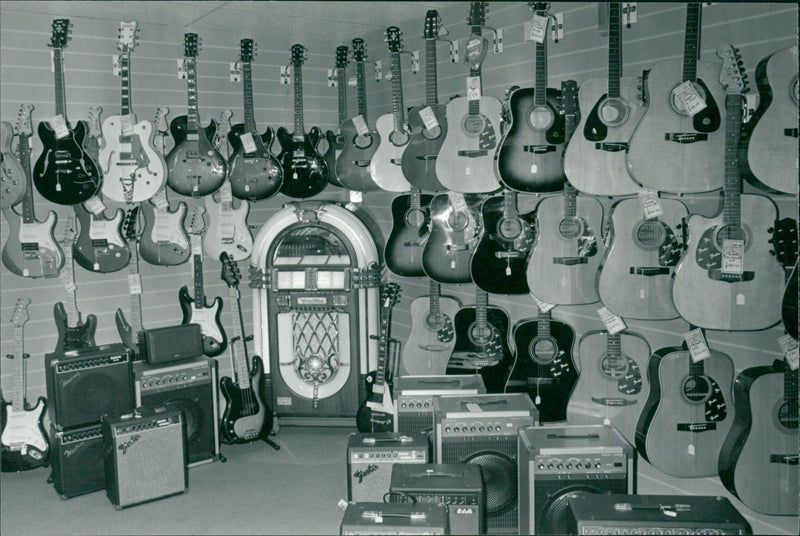 Music instruments. - Vintage Photograph