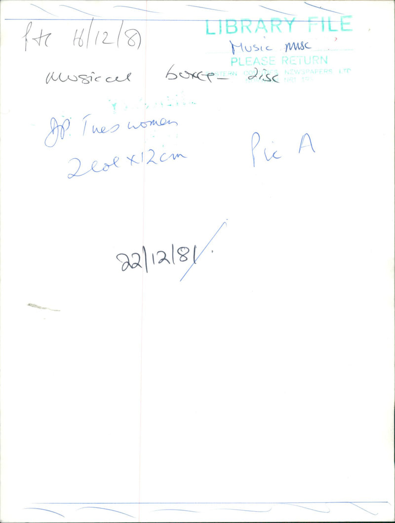 Music box. - Vintage Photograph