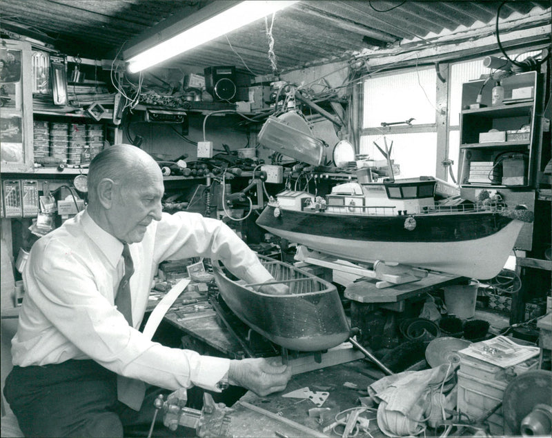 Model cars,ships and airplanes - Vintage Photograph