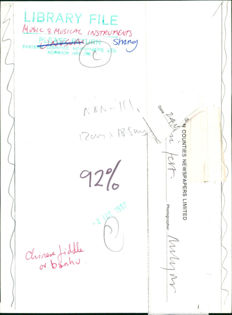 Musical Instrument String - Vintage Photograph