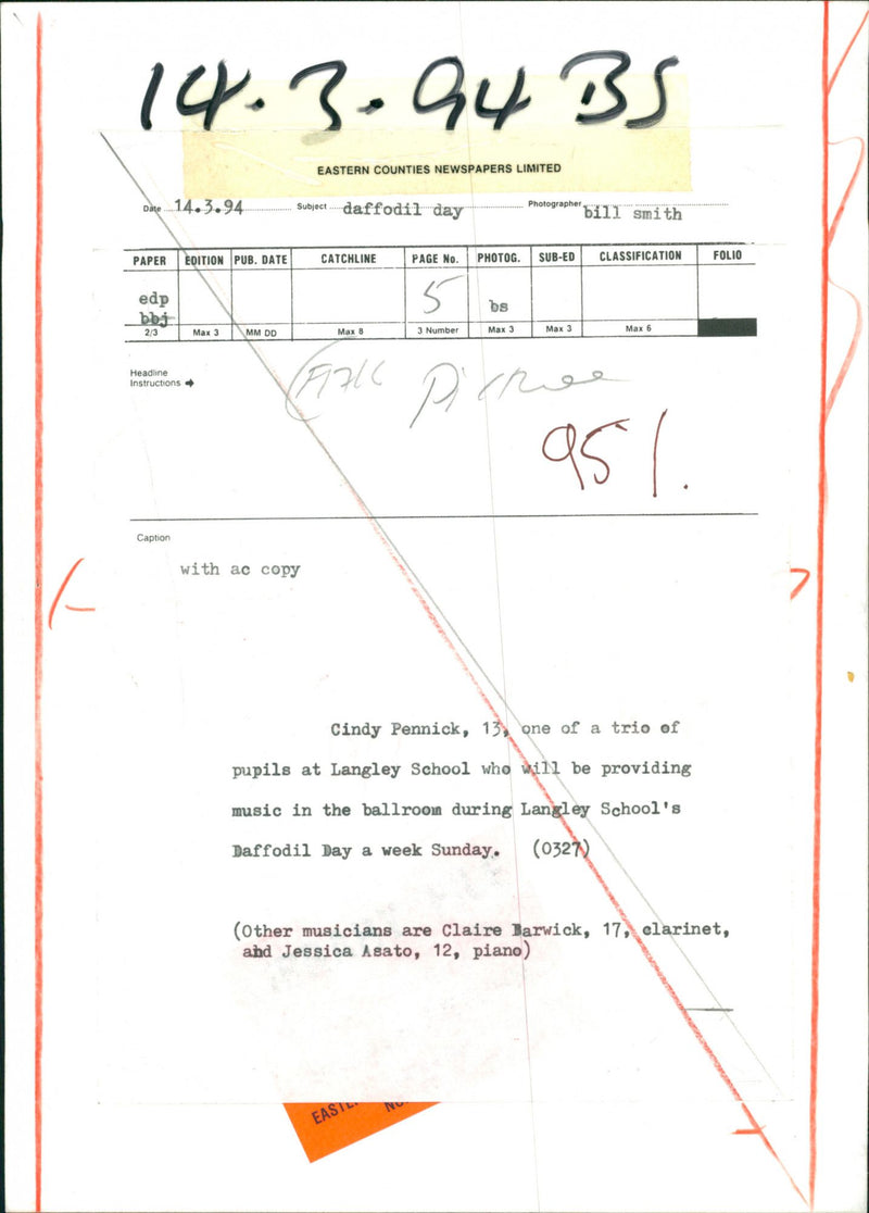 'Harp' Musical String - Vintage Photograph