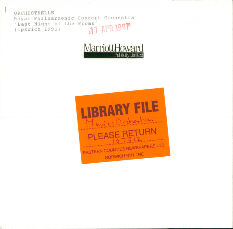 1996 MUSIC ROYAL CONCERT - Vintage Photograph