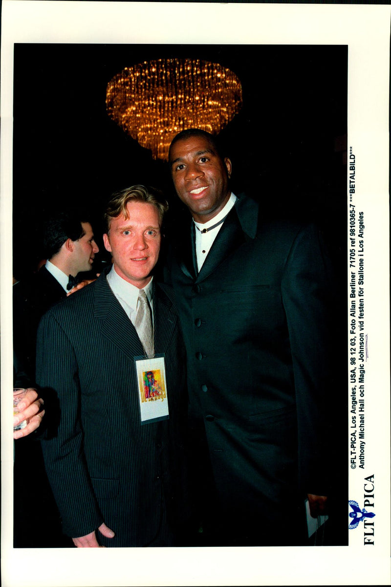 The bass player Earvin &quot;Magic&quot; Johnson - Vintage Photograph