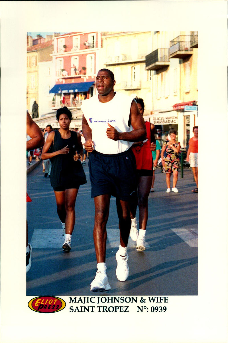 The bass player Earvin &quot;Magic&quot; Johnson - Vintage Photograph