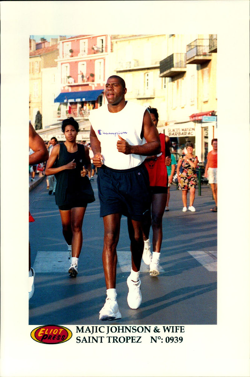 The bass player Earvin &quot;Magic&quot; Johnson - Vintage Photograph