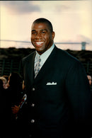 The bass player Earvin &quot;Magic&quot; Johnson - Vintage Photograph