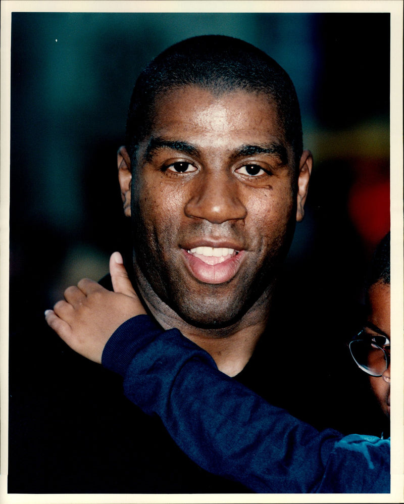 The bass player Earvin &quot;Magic&quot; Johnson - Vintage Photograph