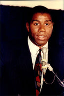 The bass player Earvin &quot;Magic&quot; Johnson - Vintage Photograph