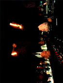 Sten Andersson on the 10th anniversary of the murder of Prime Minister Olof Palme. - Vintage Photograph