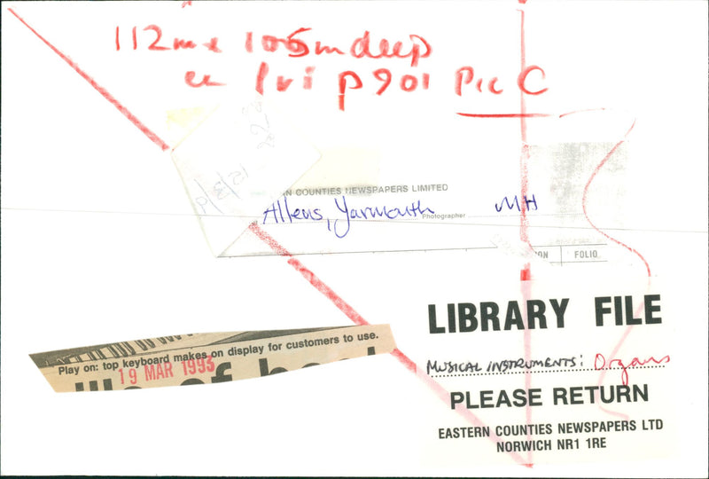 Keyboards at Allens Music Centre - Vintage Photograph