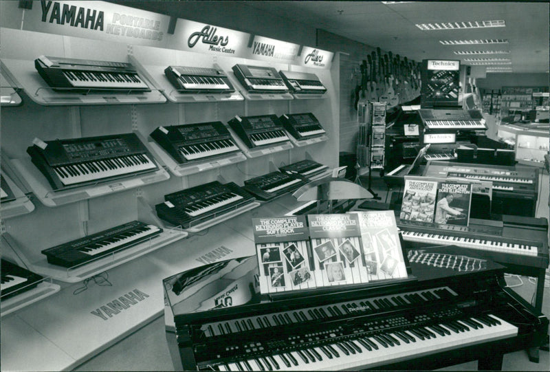 Keyboards at Allens Music Centre - Vintage Photograph
