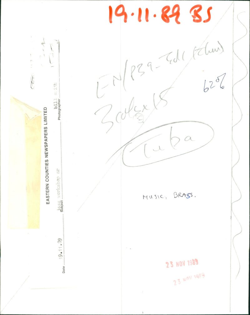 MUSIC INSTRUMENTS- BRASS - Vintage Photograph