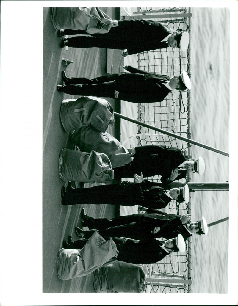 The first Royal Navy Ship to recieve WRENS as full members. - Vintage Photograph