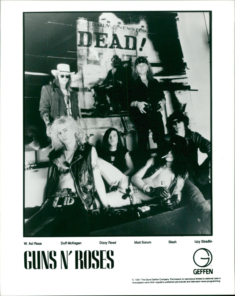 The member of Guns N' Roses. - Vintage Photograph