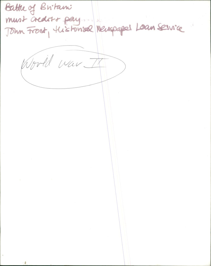 Battle of Britain. - Vintage Photograph