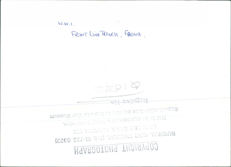 A British soldier standing in front line trench during Battle of Messines in 1917 - Vintage Photograph