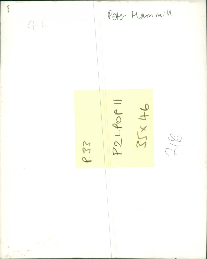 Close up of English singer and musician Peter Hammill - Vintage Photograph