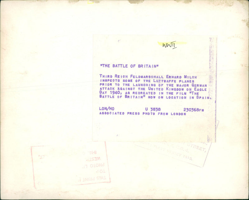 1940 KINGDOM UNITED GERMAN PRESS BRITAIN - Vintage Photograph