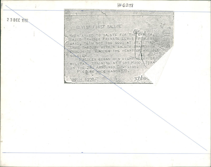 Elvis Presley 1958 - Vintage Photograph