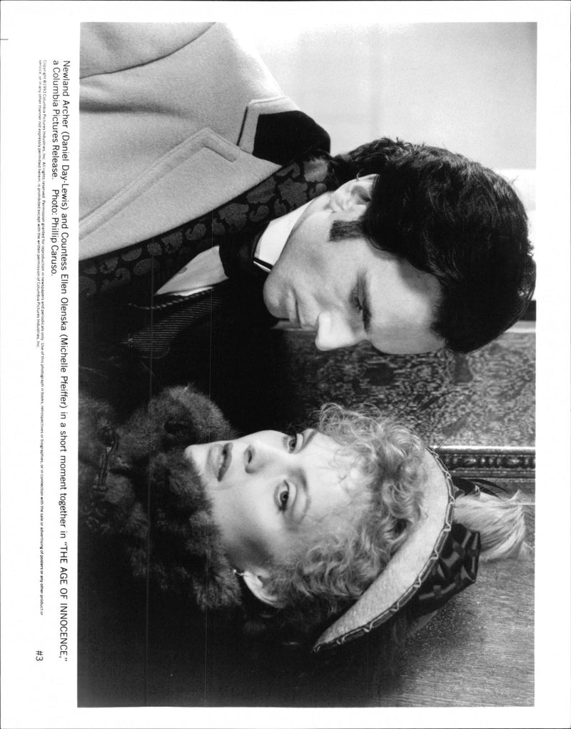 Newland Arcger and Countess Ellen Olenska in a short moment together in "The Age of Innocence". - Vintage Photograph