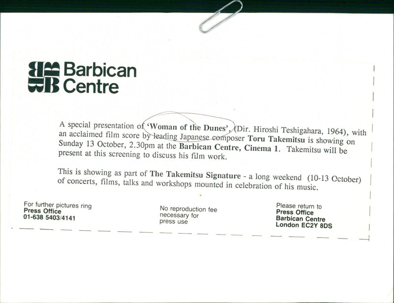 1964 FILM MUSIC PRESS COMPOSER - Vintage Photograph