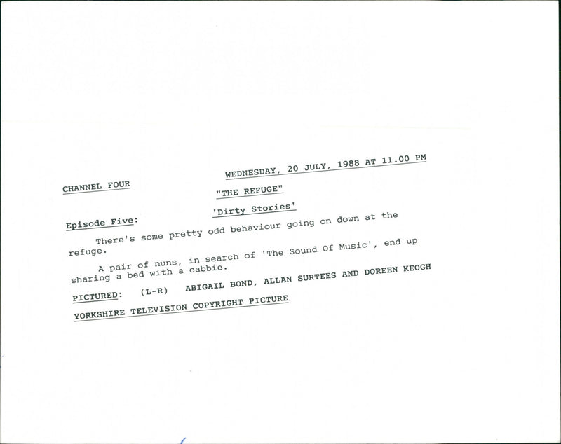 1988 MUSIC TELEVISION - Vintage Photograph