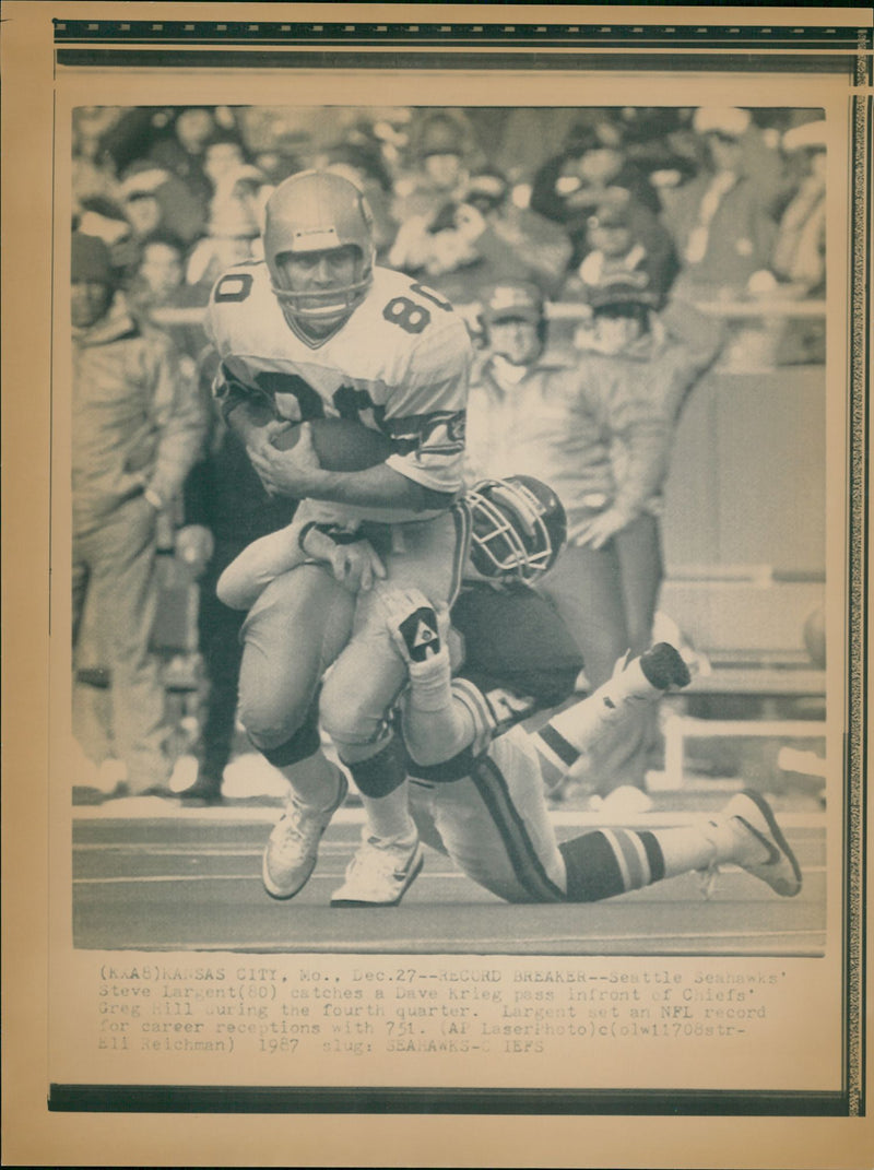 Steve Largent American football player - Vintage Photograph