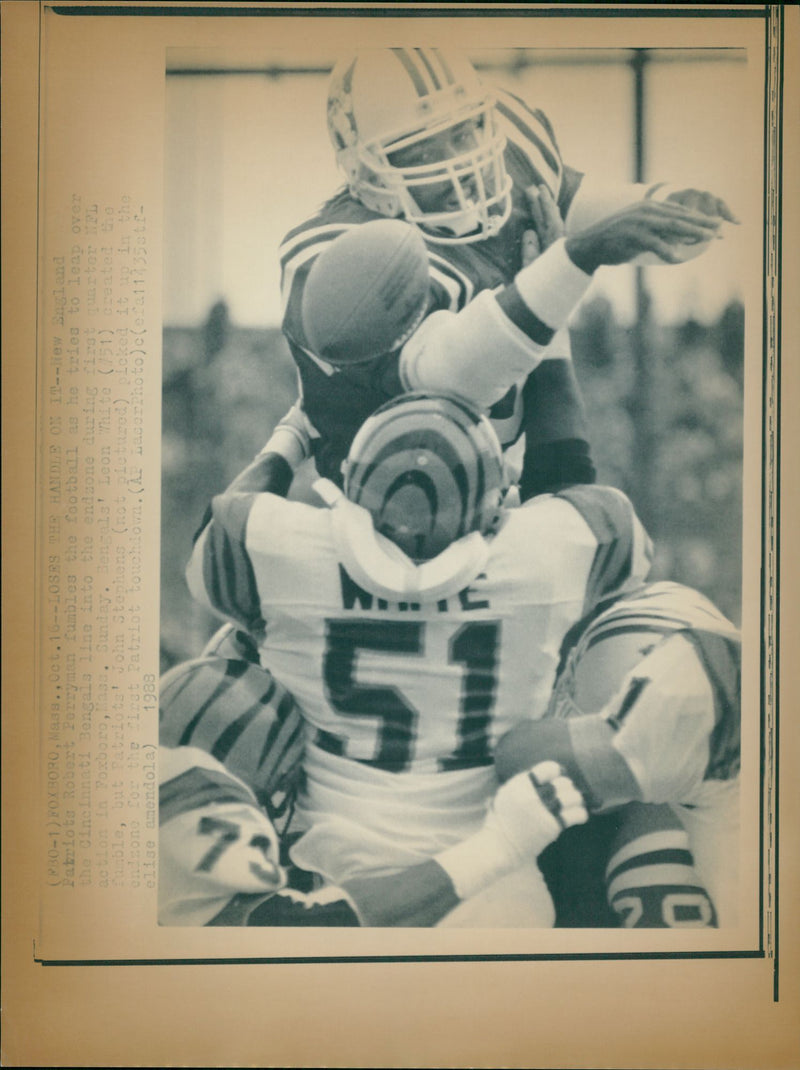 American football player Robert Perryman, John Stephen and Leon White - Vintage Photograph