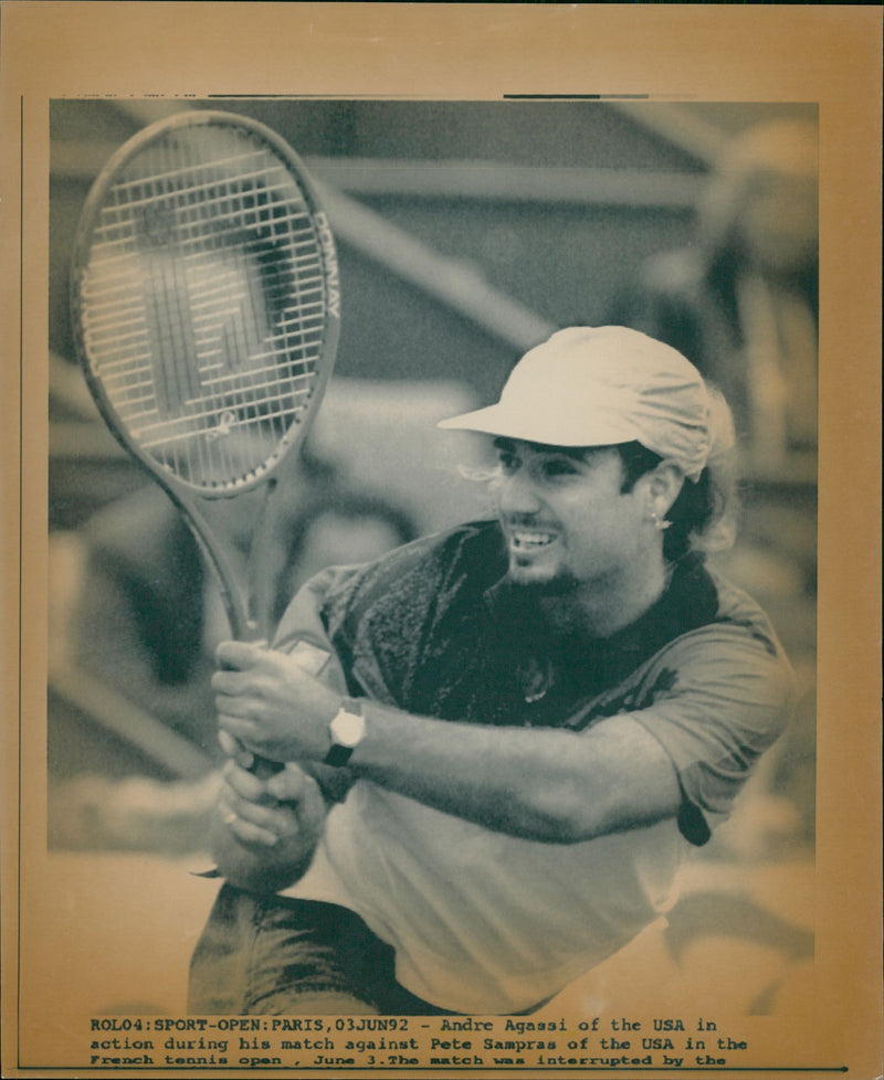 Andre Agassi - Vintage Photograph