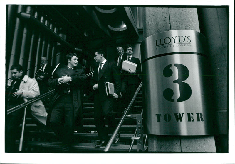 Underwriters leaving Lloyds - Vintage Photograph