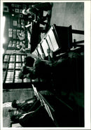 Children studying music in the room. - Vintage Photograph