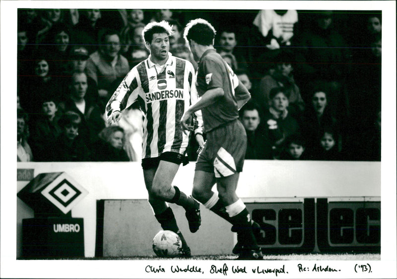 Chris Waddle. - Vintage Photograph