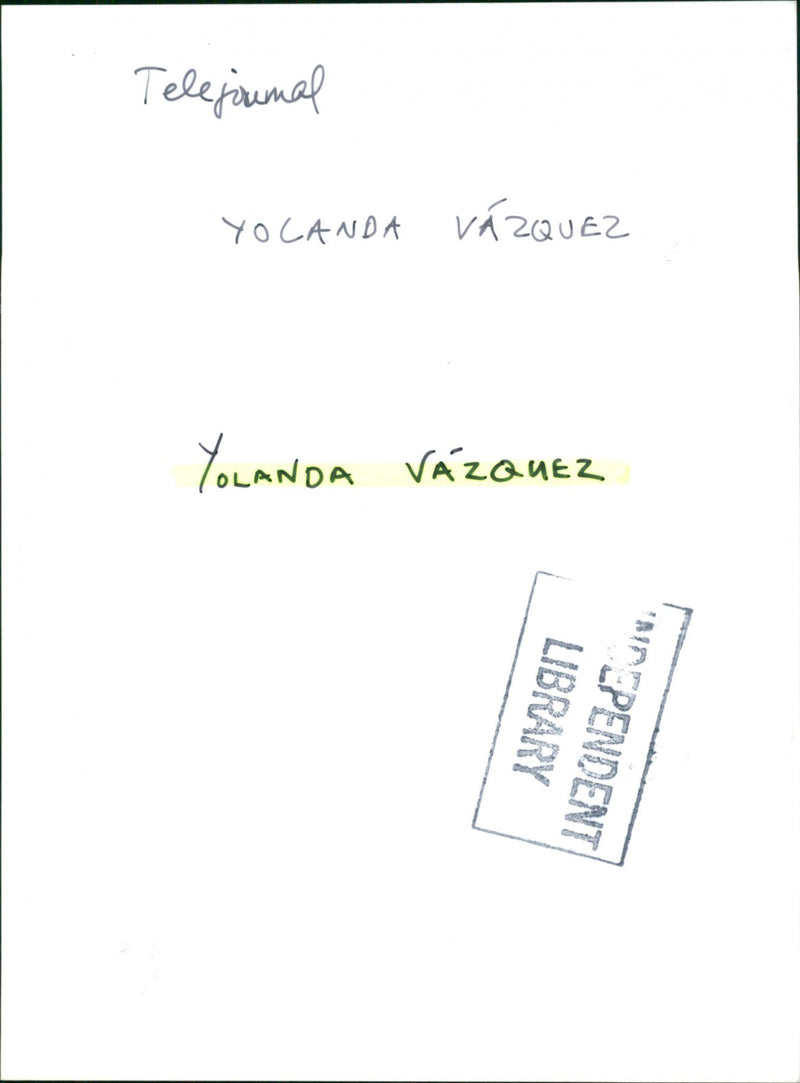 Yolanda Vazquez - Vintage Photograph