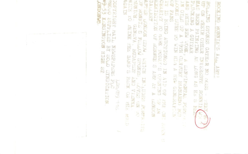 Ronnie Wood, musician England - Vintage Photograph