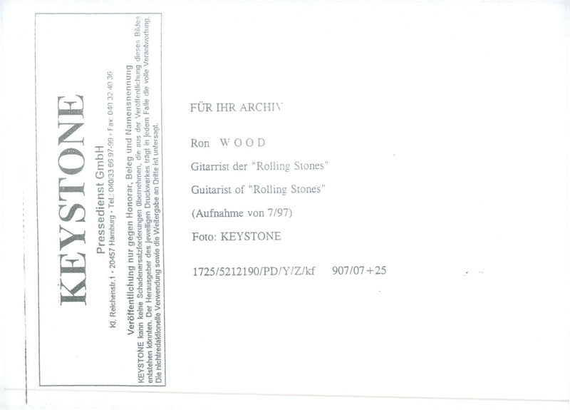 Ronnie Wood, musician England - Vintage Photograph