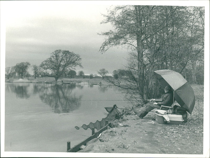 Fishing in Gunton Park - Vintage Photograph